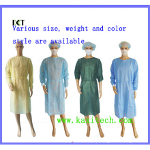 Vestido cirúrgico não tecido com cura médica para hospital ou indústria de alimentos Kxt-Sg30